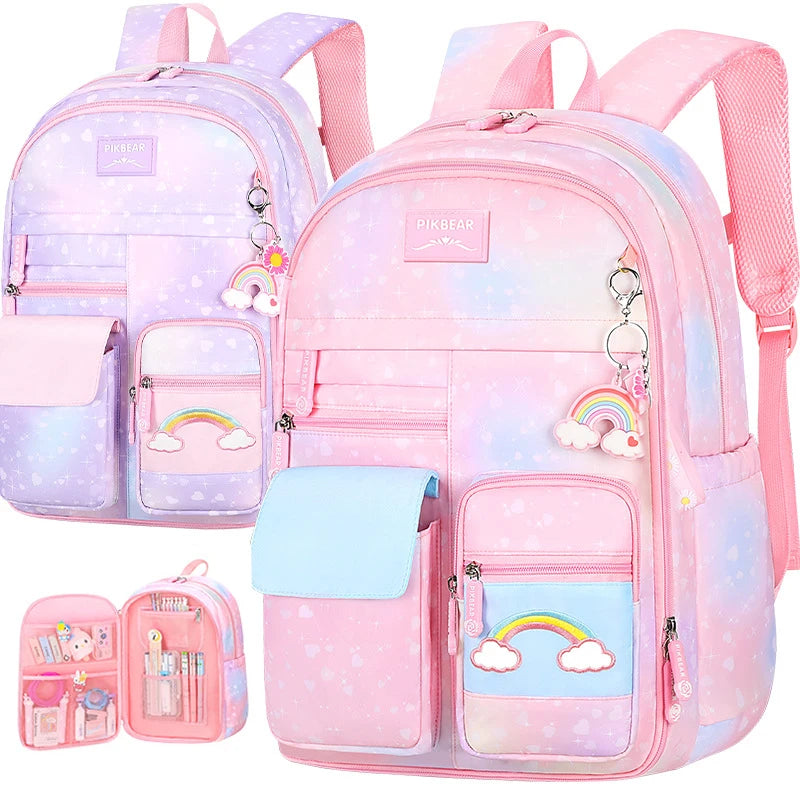 Sac à dos rose de grande capacité pour fille, Nouvelle mode