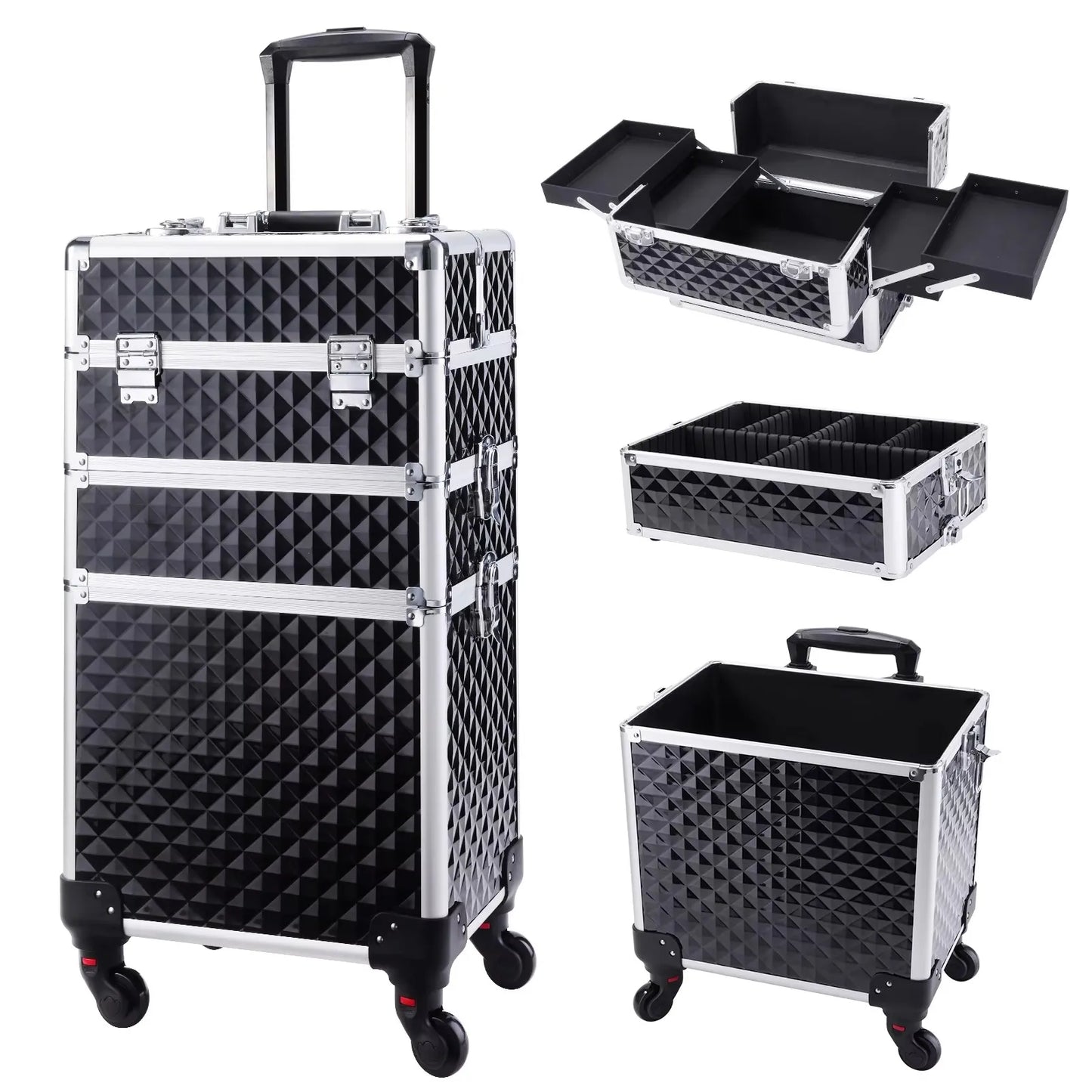 Trousse de maquillage roulante 3 en 1