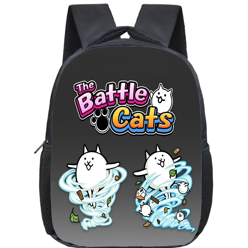 Sac à dos de dessin animé The Battle Cats pour enfants, petit sac d'école, sac à dos pour enfants, garçons et filles, cadeau de retour à l'école, Mochila