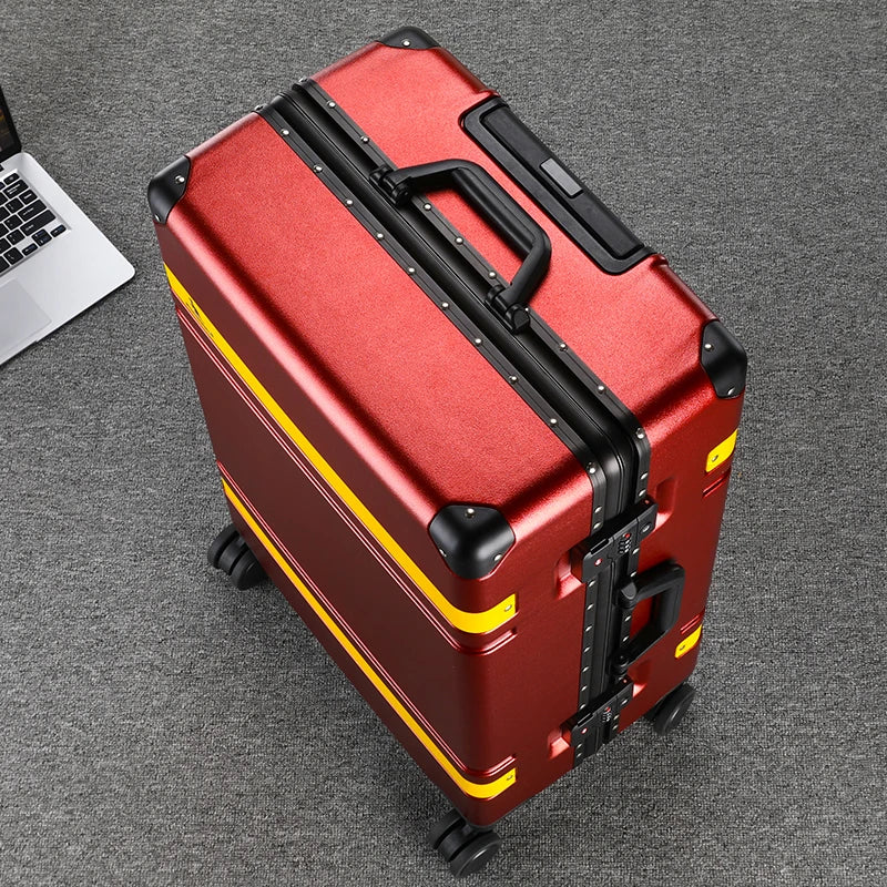 valise aluminium rouge