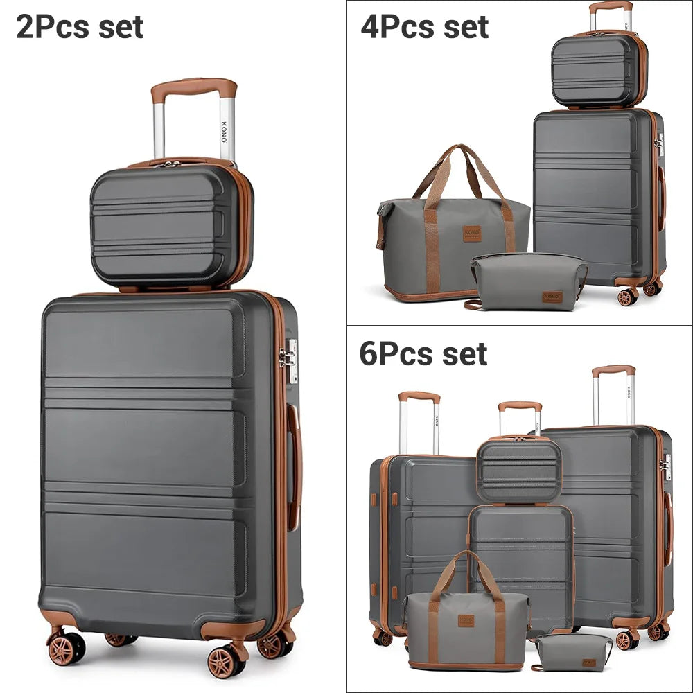 Valise trolley ABS (2/4/6 pièces) – Coque rigide légère
