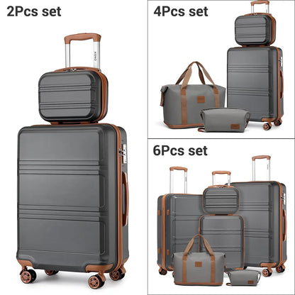 Valise trolley ABS (2/4/6 pièces) – Coque rigide légère