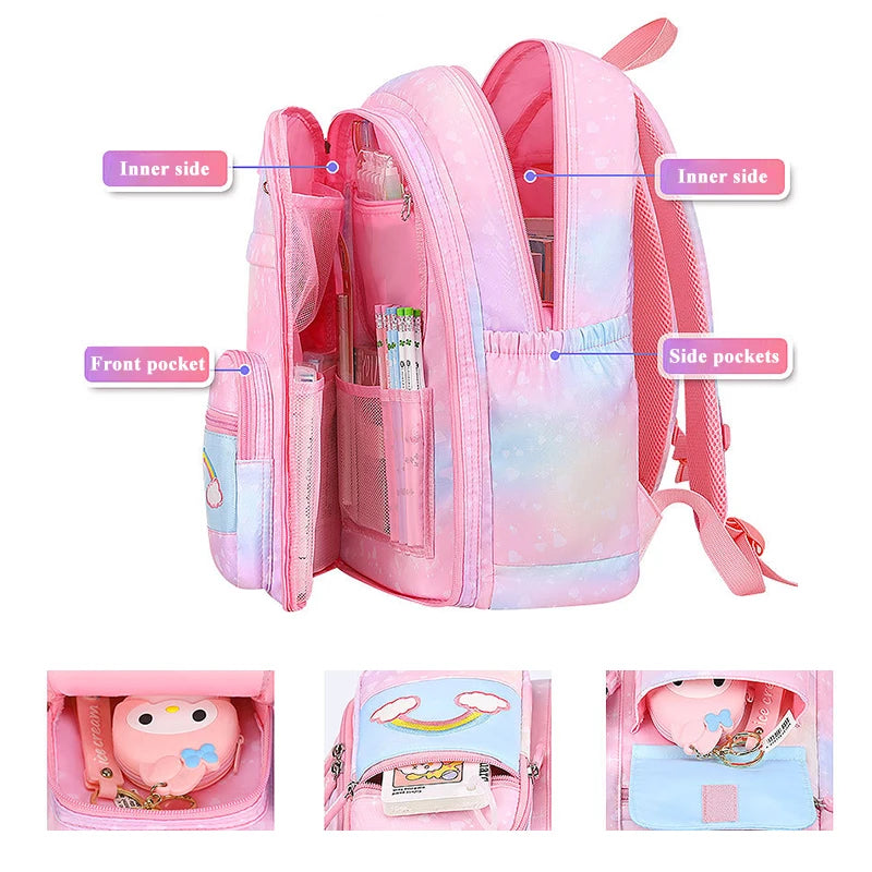 Sac à dos rose de grande capacité pour fille, Nouvelle mode