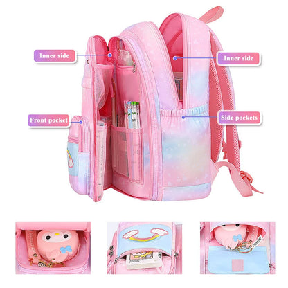 Sac à dos rose de grande capacité pour fille, Nouvelle mode