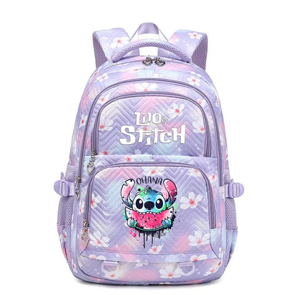 Sac à Dos Étanche Disney CAN o Stitch pour Femme, Cartable de Voyage pour Adolescentes violet