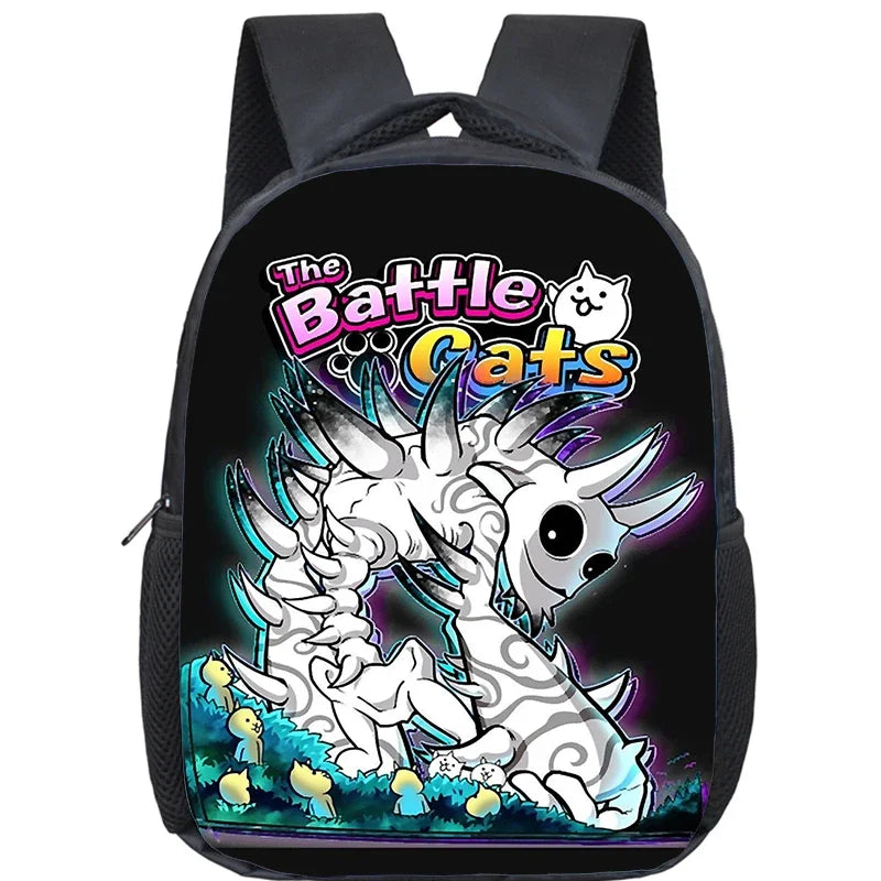 Sac à dos de dessin animé The Battle Cats pour enfants, petit sac d'école, sac à dos pour enfants, garçons et filles, cadeau de retour à l'école, Mochila