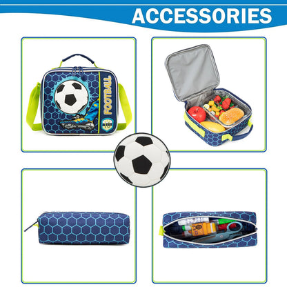 Ensemble de 3 sacs à dos d'école avec sac à déjeuner et étui à stylos