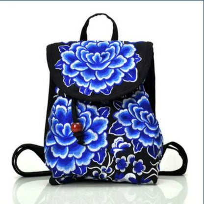 Sac à dos brodé de style chinois pour femmes