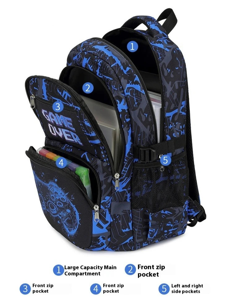 Sac à dos pour garçon avec sac à déjeuner et trousse à crayons 3 pièces