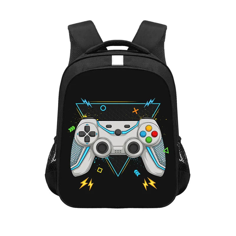 Sac à dos imprimé manettes de jeu drôles, contrôleur de jeu vidéo, sac d'école pour adolescents, sac à dos pour ordinateur portable Gamer, sacs de livre pour enfants, cadeau