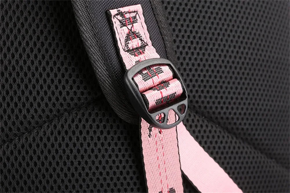 Cartable Kawaii pour Femme et Adolescente, Sac à Dos avec Chargeur USB