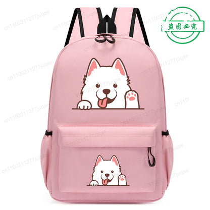 Sac à dos pour enfants avec dessin animé de chien Husky sibérien mignon