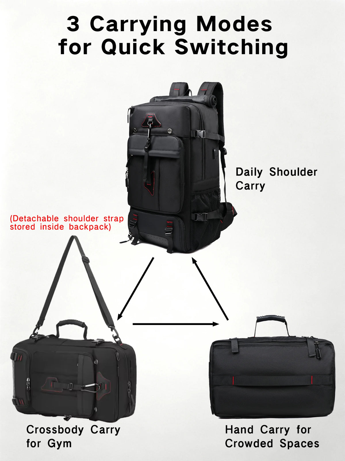 Sac à dos pour ordinateur portable 17 pouces avec compartiment sec et humide