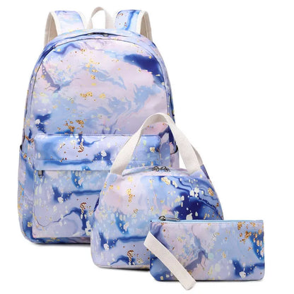 Sac d'école avec sac à déjeuner et trousse à crayons