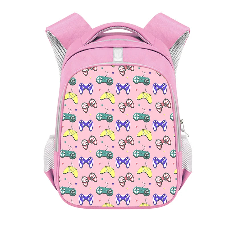 Sac à dos imprimé manettes de jeu drôles, contrôleur de jeu vidéo, sac d'école pour adolescents, sac à dos pour ordinateur portable Gamer, sacs de livre pour enfants, cadeau