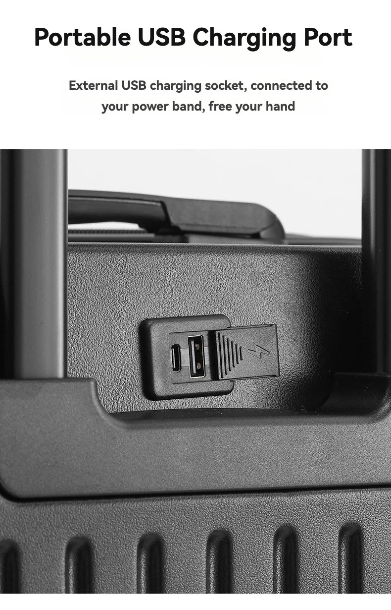 Valise en PC et ABS avec chargement USB