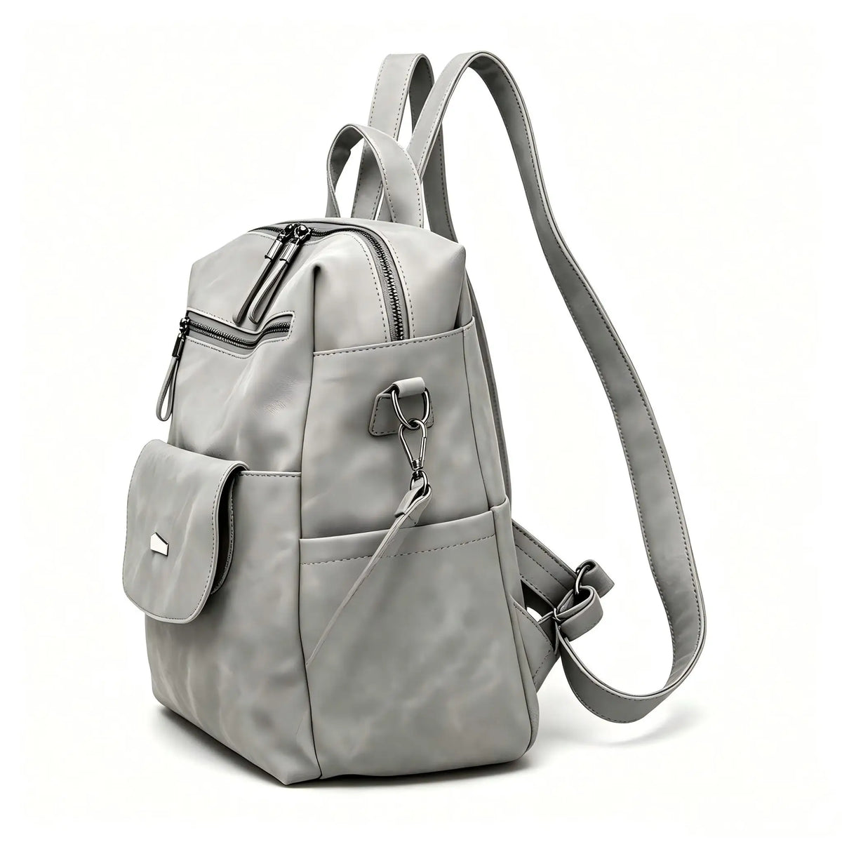 Sac à dos vintage en cuir souple, grande capacité