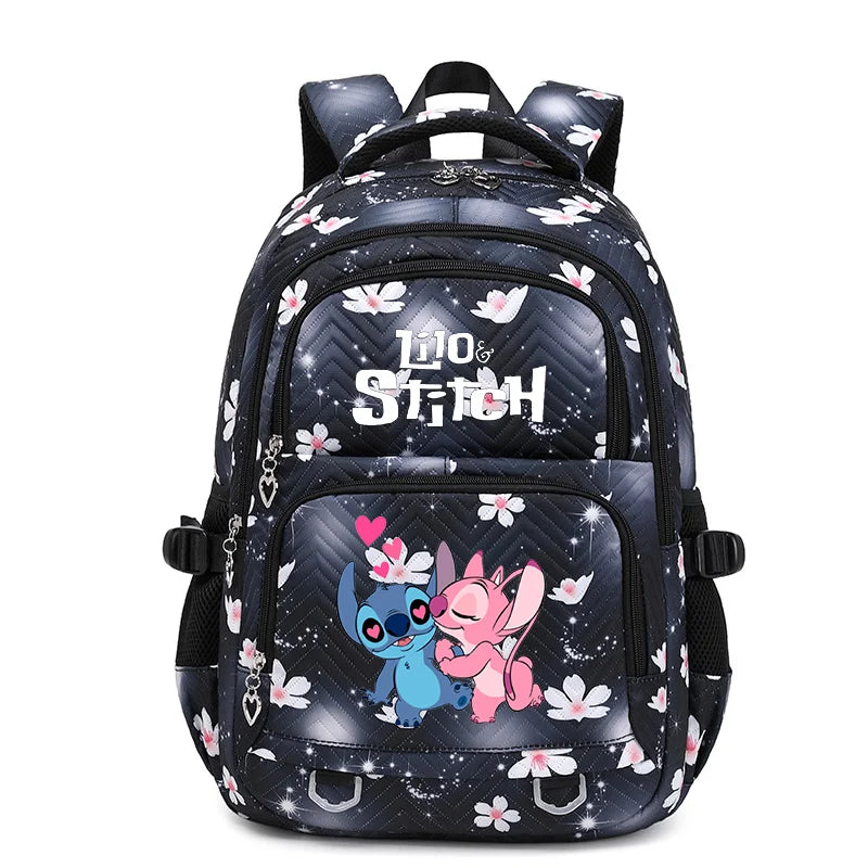 Sac à Dos Étanche Disney CAN o Stitch pour Femme, Cartable de Voyage pour Adolescentes noir