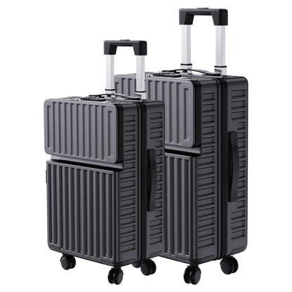 Ensemble de 2 valises avec ouverture frontale
