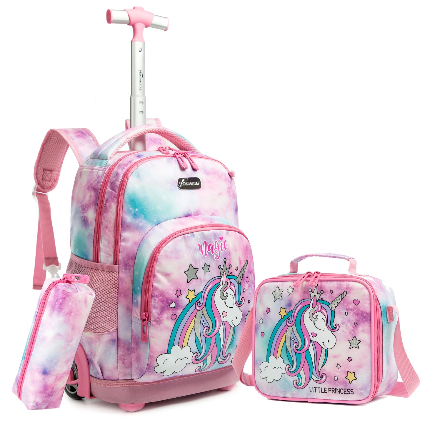 Cartable à roulettes licorne