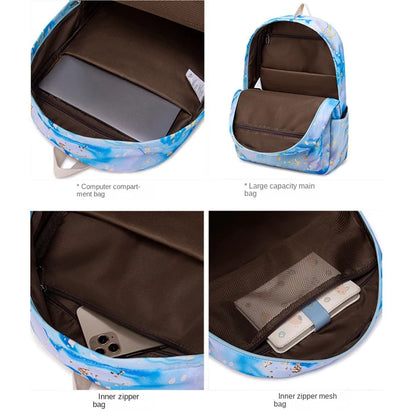 Sac d'école avec sac à déjeuner et trousse à crayons