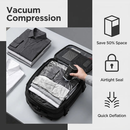 Sac à dos de compression sous vide pour ordinateur portable de 17 pouces