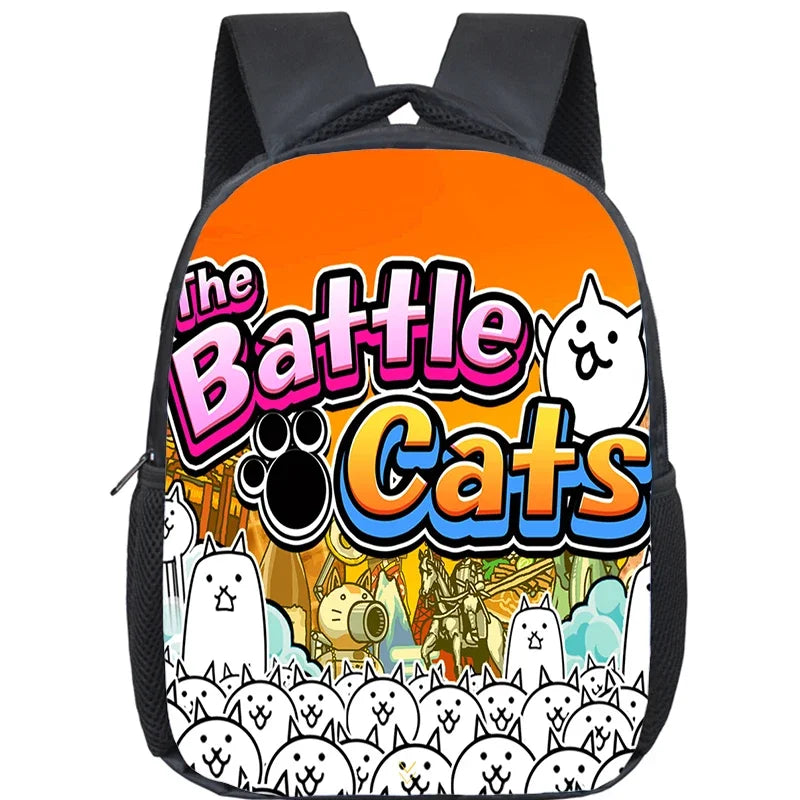 Sac à dos de dessin animé The Battle Cats pour enfants, petit sac d'école, sac à dos pour enfants, garçons et filles, cadeau de retour à l'école, Mochila