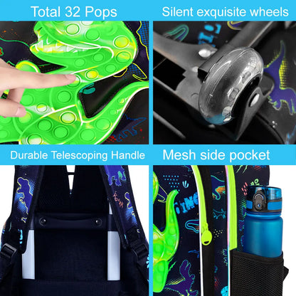 Sac d'école à roulettes avec sac à déjeuner