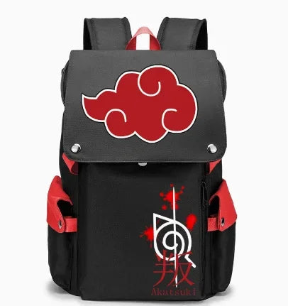 Nauto Anime Sac à dos d'école de grande capacité, sac à dos de sport, épaule à fermeture éclair éclaircissante, sac d'extérieur, accessoires de mode manga