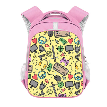 Sac à dos imprimé manettes de jeu drôles, contrôleur de jeu vidéo, sac d'école pour adolescents, sac à dos pour ordinateur portable Gamer, sacs de livre pour enfants, cadeau