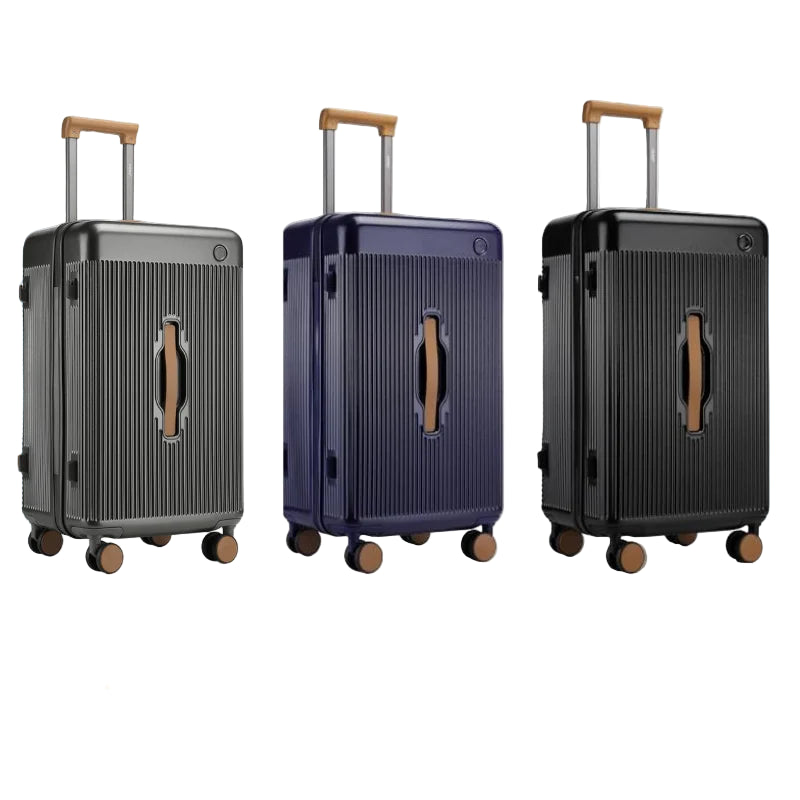 Chariot observateur en ABS et Polycarbonate avec Serrure TSA et 4 Roues Rotatives, Valise Rigide, 61 cm