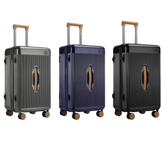 Chariot observateur en ABS et Polycarbonate avec Serrure TSA et 4 Roues Rotatives, Valise Rigide, 61 cm