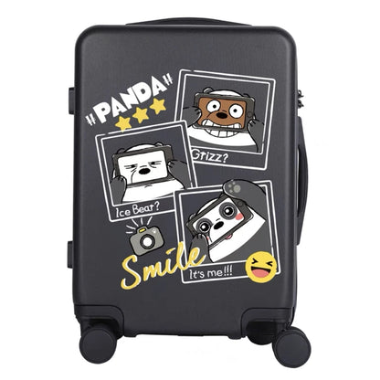 Valise de dessin animé noire panda