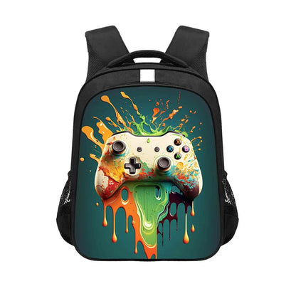 Sac à dos imprimé manettes de jeu drôles, contrôleur de jeu vidéo, sac d'école pour adolescents, sac à dos pour ordinateur portable Gamer, sacs de livre pour enfants, cadeau