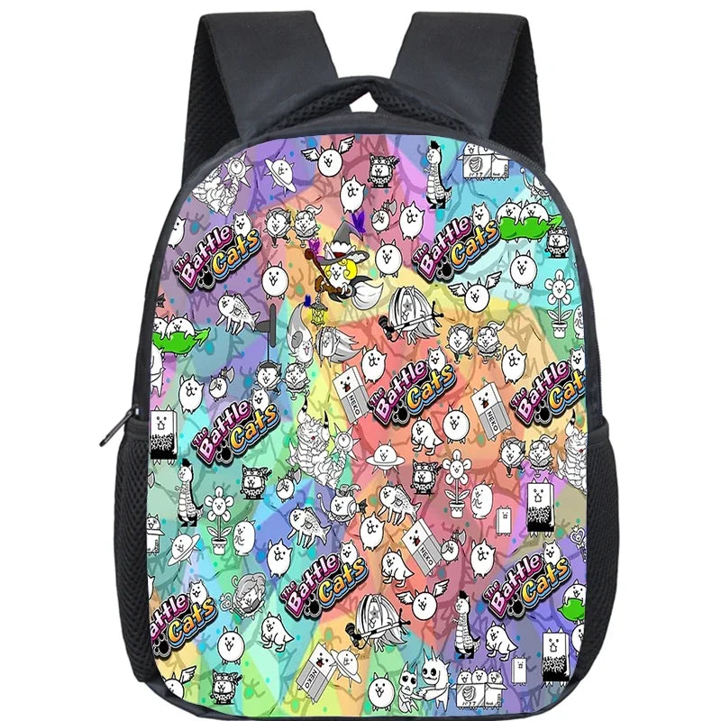 Sac à dos de dessin animé The Battle Cats pour enfants, petit sac d'école, sac à dos pour enfants, garçons et filles, cadeau de retour à l'école, Mochila