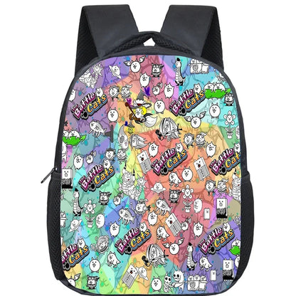 Sac à dos de dessin animé The Battle Cats pour enfants, petit sac d'école, sac à dos pour enfants, garçons et filles, cadeau de retour à l'école, Mochila