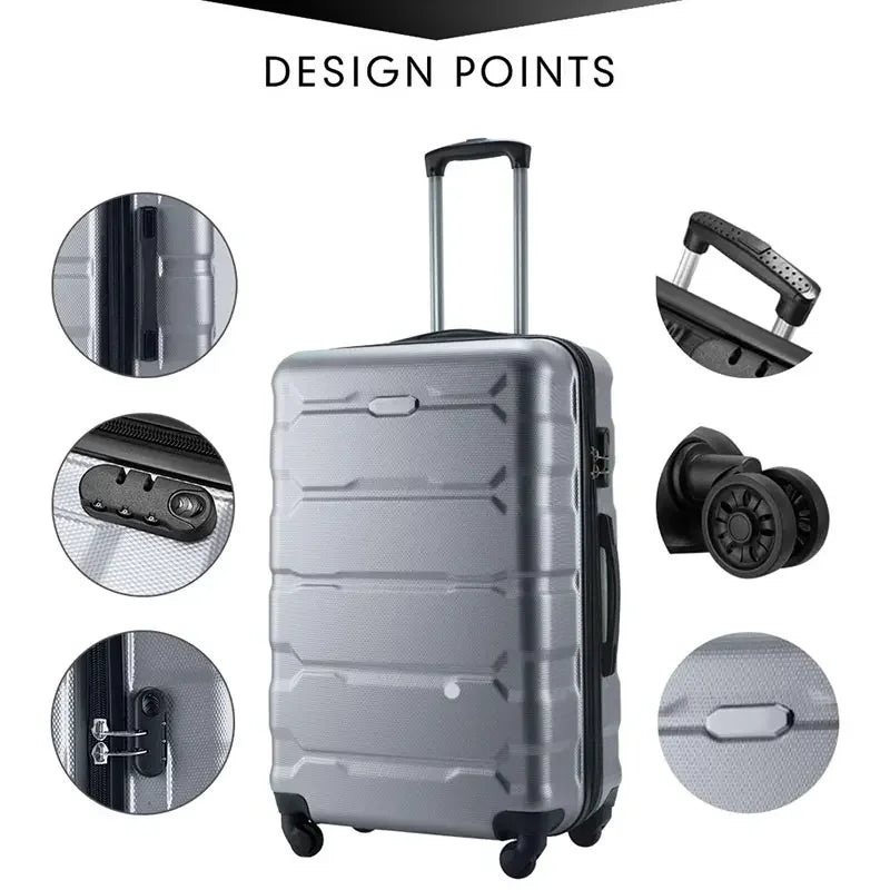 Large Capacity Rolling Luggage Set