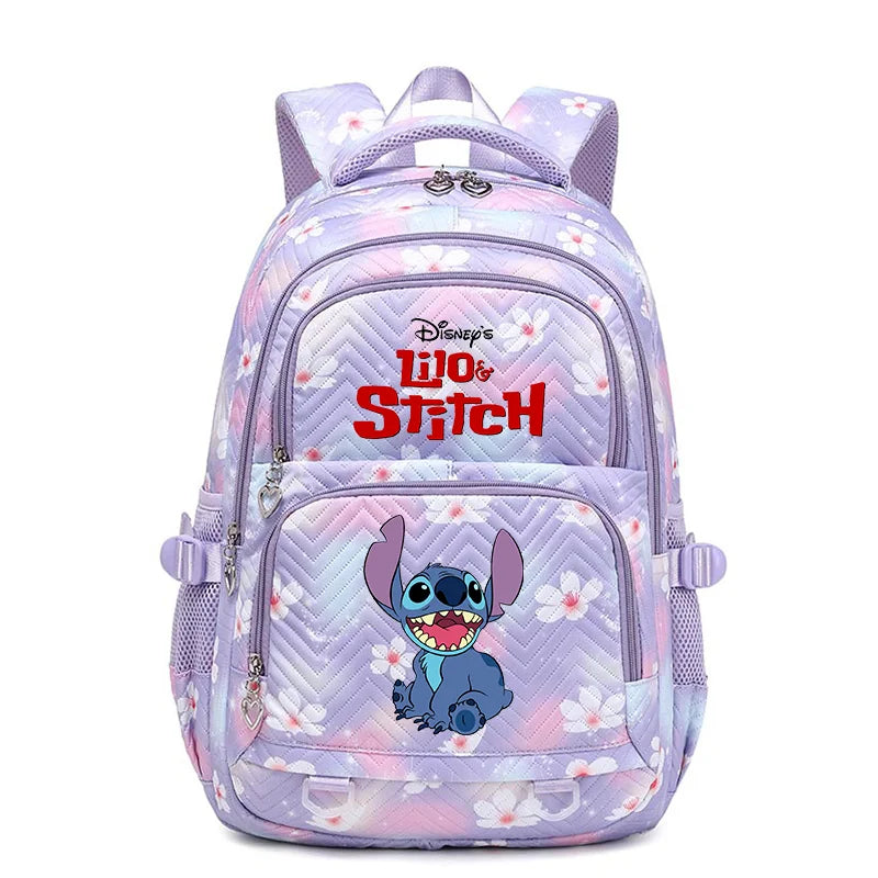 Sac à Dos Étanche Disney CAN o Stitch pour Femme, Cartable de Voyage pour Adolescentes violet