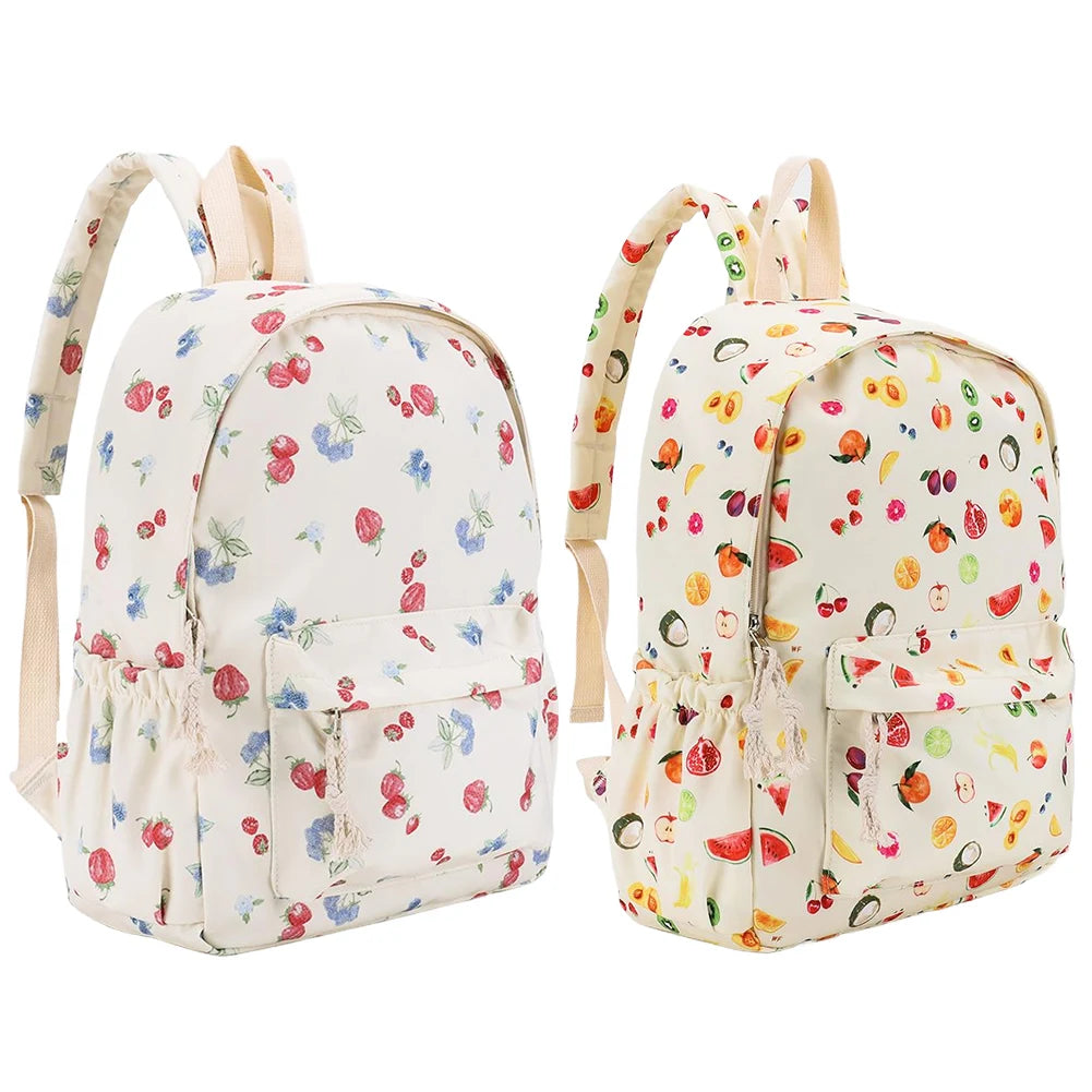 floral casual travel backpack