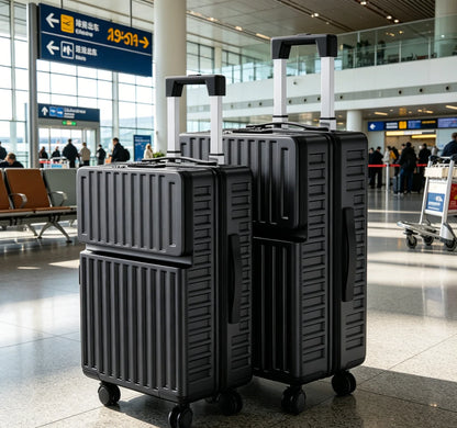 Ensemble de 2 valises avec ouverture frontale