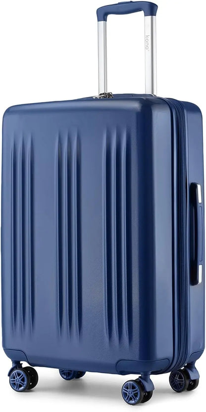 Lightweight expandable hard-shell suitcase with TSA lock