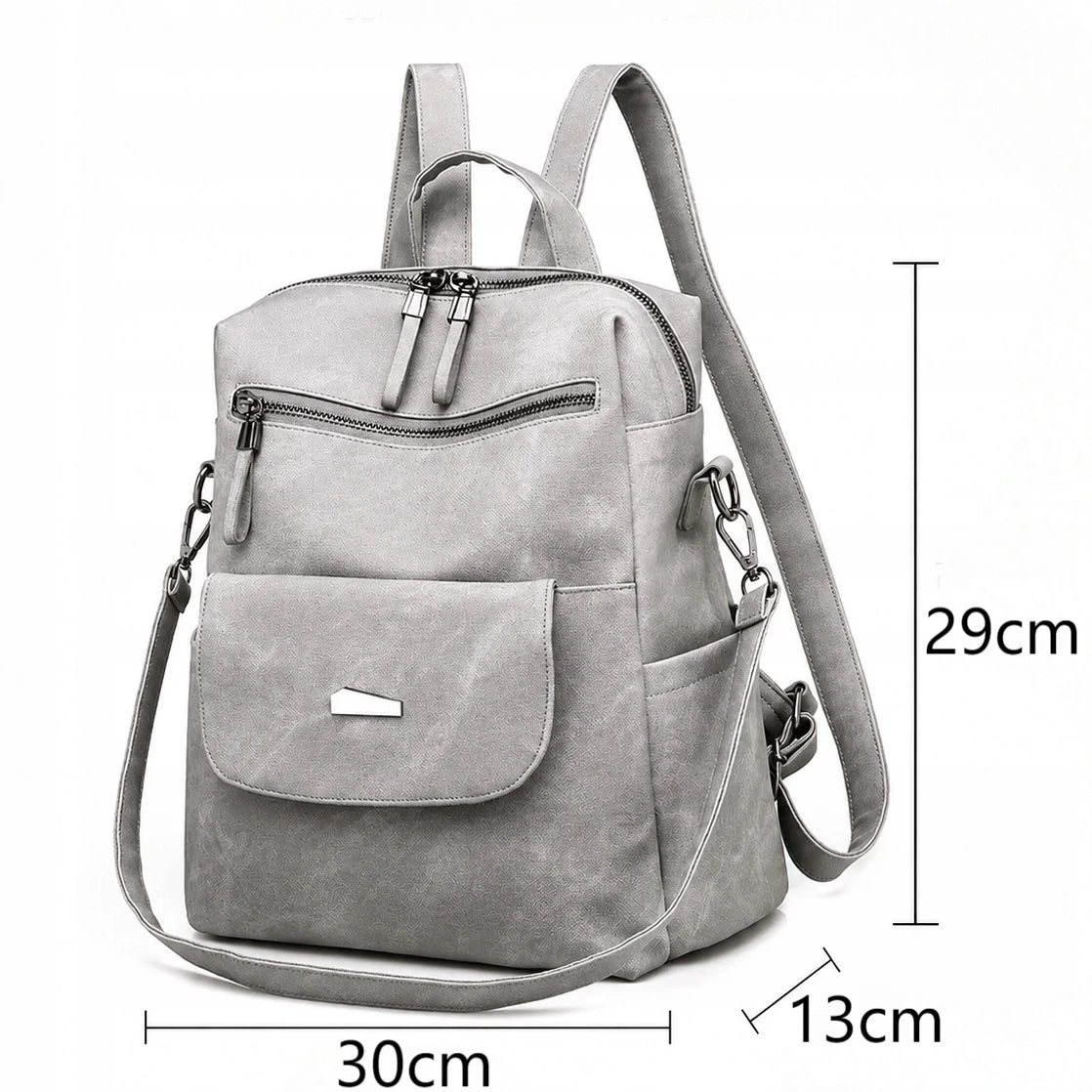 Sac à dos vintage en cuir souple, grande capacité