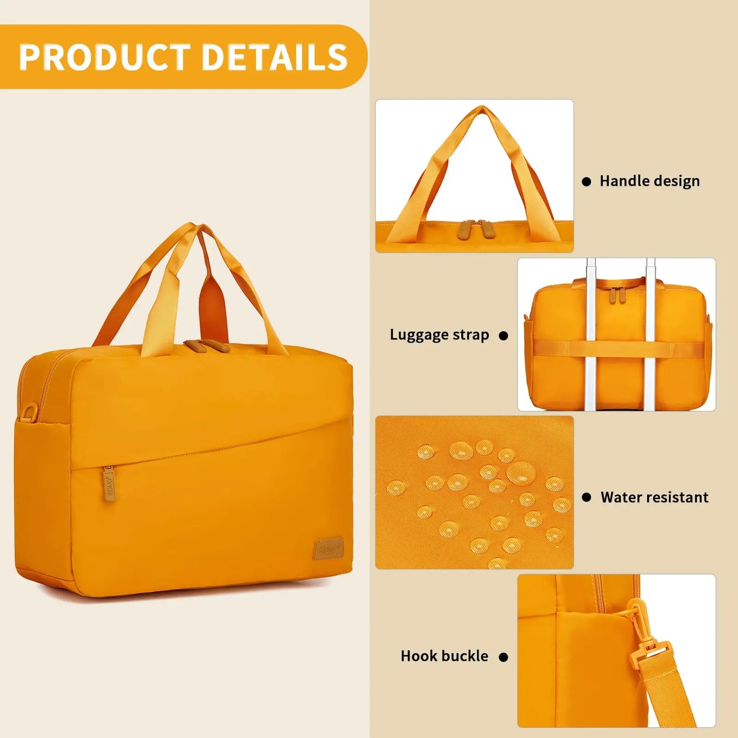 Sac de voyage léger avec étui pour ordinateur portable