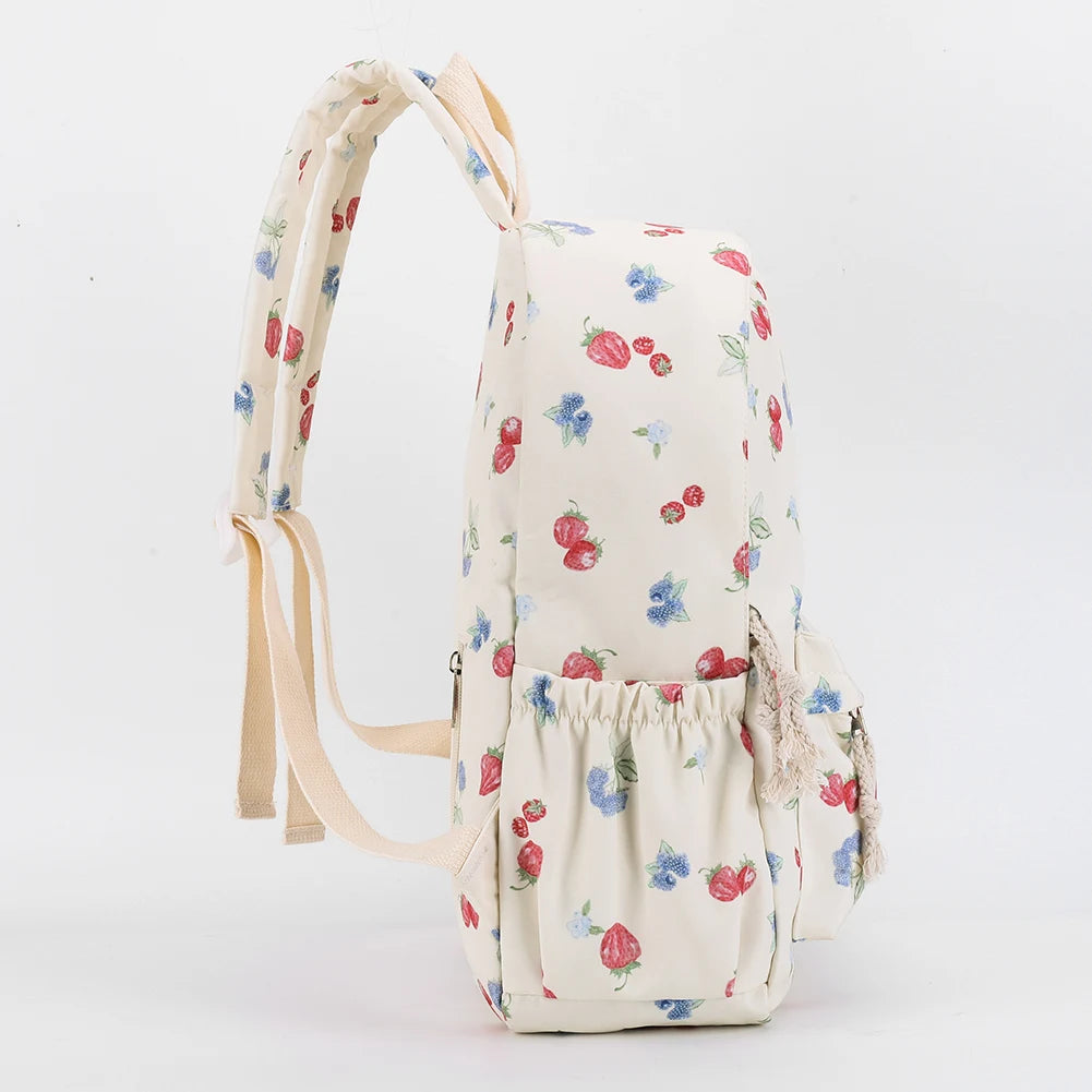 floral casual travel backpack