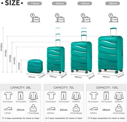 Valise à roulettes légère avec serrure TSA