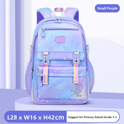 Sacs d'école imperméables pour enfants, cartable violet et rose pour filles, SR, grande capacité, étudiant du primaire