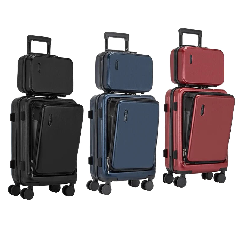 Coffret à bagages à main KONO 20 pouces-étui rigide ABS léger avec 4 rouleaux spinner et serrure à combinaison incl. Trousse à cosmétiques