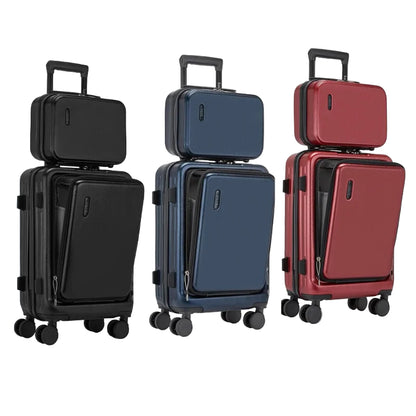 Coffret à bagages à main KONO 20 pouces-étui rigide ABS léger avec 4 rouleaux spinner et serrure à combinaison incl. Trousse à cosmétiques