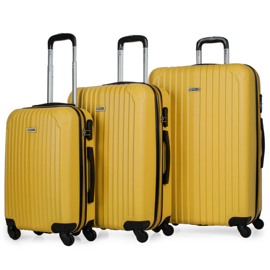 Set of 3 expandable ABS suitcases