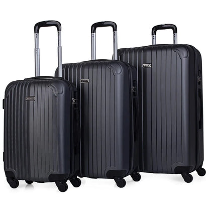 Set of 3 expandable ABS suitcases